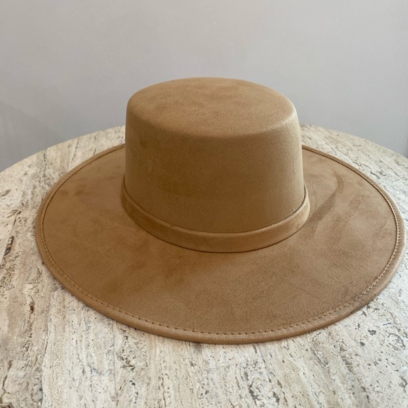 Melissa Cordobés  Vegan Suede  wide Brim Hat - Picture 7 of 10